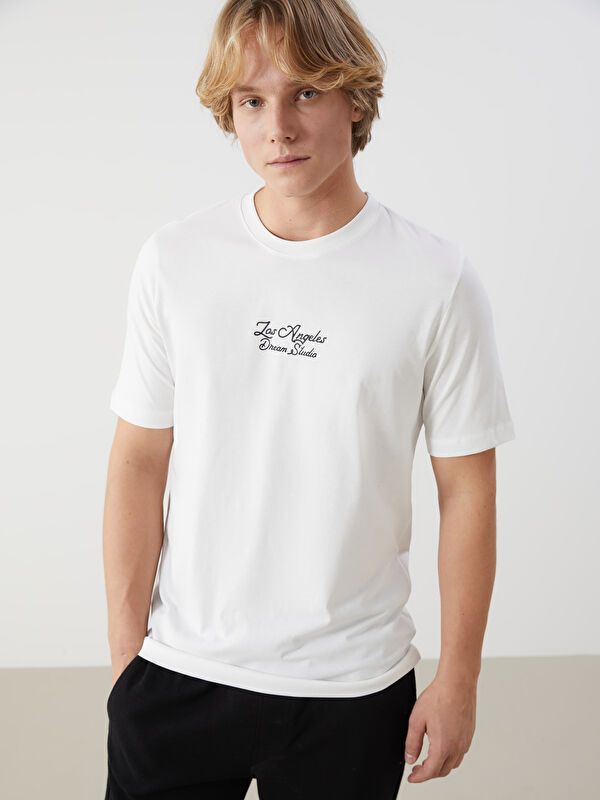 Moudda LC Waikiki - T-shirt en jersey imprimé à manches courtes pour Hommes - Tunisie 1