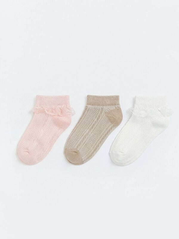 Moudda LC Waikiki - Chaussettes liner trainer (sport) pour Fille couleur Rose bébé - Tunisie 1