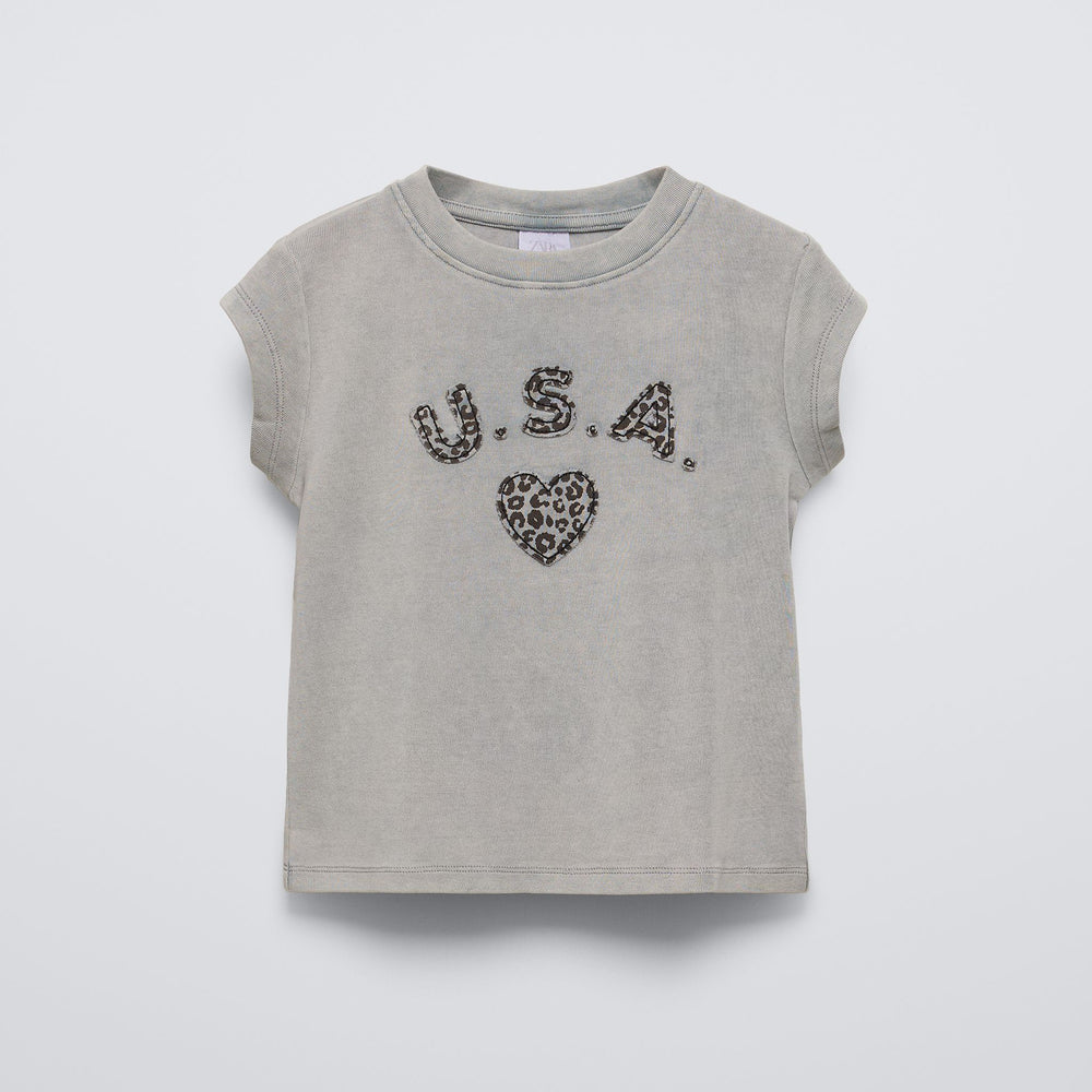 Moudda ZARA - T-shirt patch imprimé animalier délavé - Tunisie 2