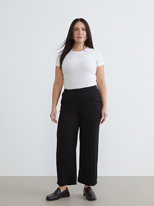 Moudda LC Waikiki - Pantalon fin en tissu pour Femme couleur Noir - Tunisie 1