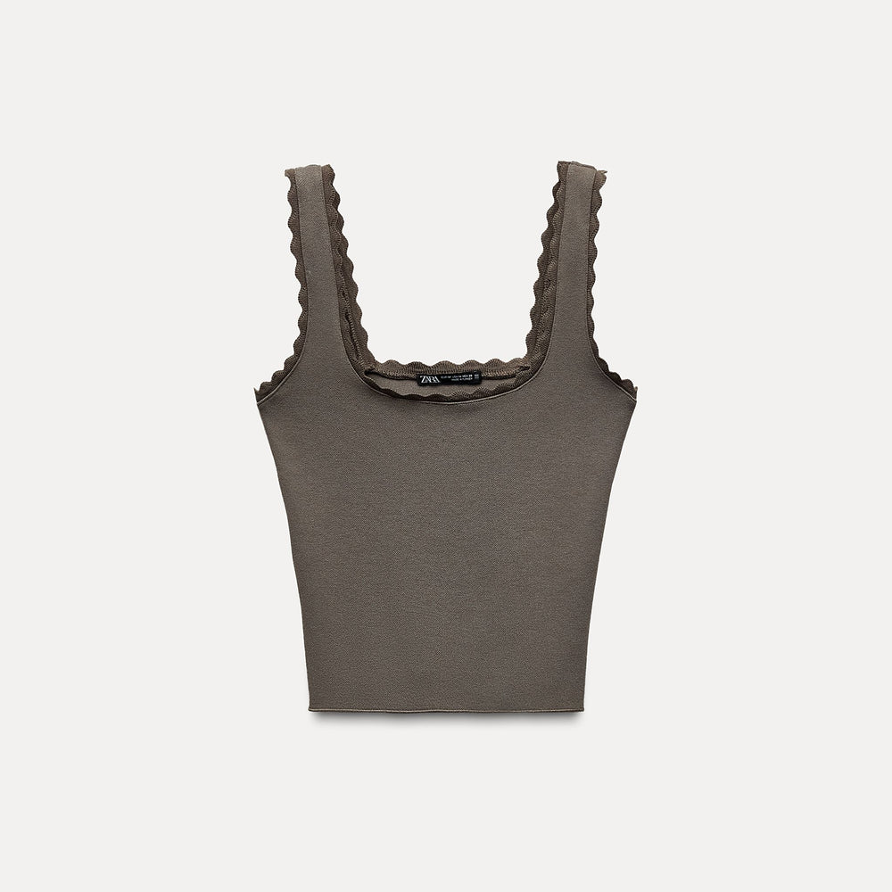 Moudda ZARA - Haut bretelles tricot ondulé extensible - Tunisie 2