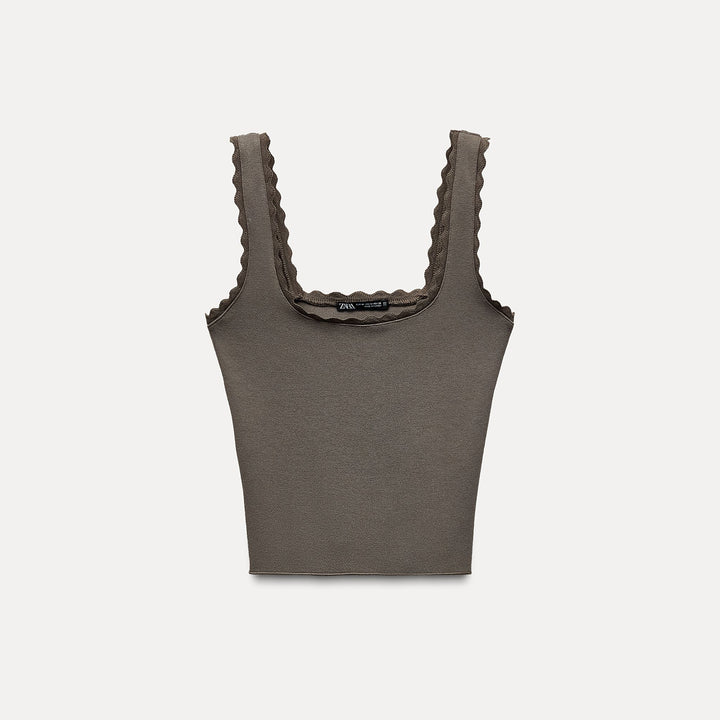 Moudda ZARA - Haut bretelles tricot ondulé extensible - Tunisie 2