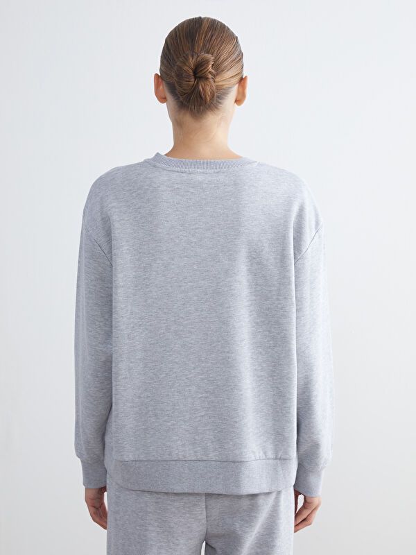 Moudda LC Waikiki - Sweatshirt jersey Femme Mélange de gris - Tunisie 4