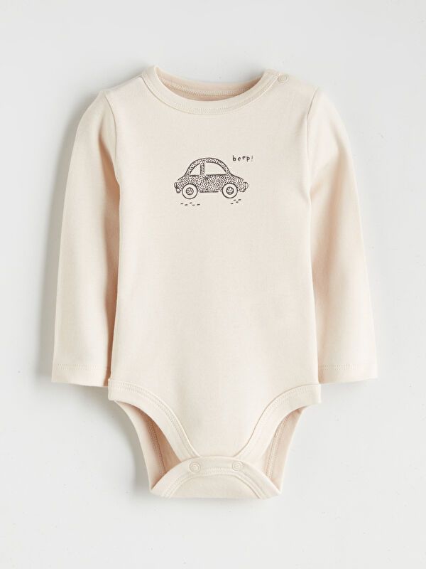 Moudda LC Waikiki - Body imprimé manches longues en jersey - tenue de sport couleur Bleu indigo clair pour garçons - Tunisie 3