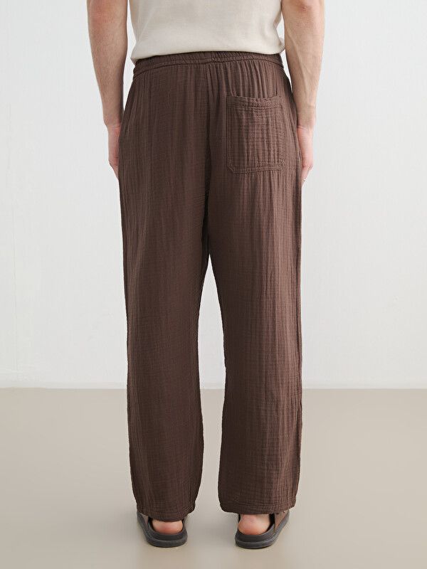 Moudda LC Waikiki - Pantalon mi-saison en tissu pour Homme couleur Marron foncé - Tunisie 4