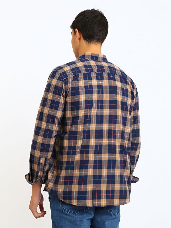 Moudda LC Waikiki - Chemise à carreaux manches longues en tissu pour Homme - Tunisie 5