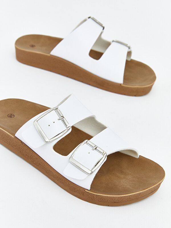 Moudda LC Waikiki - Pantoufles pour Femme couleur Blanc - Tunisie 3