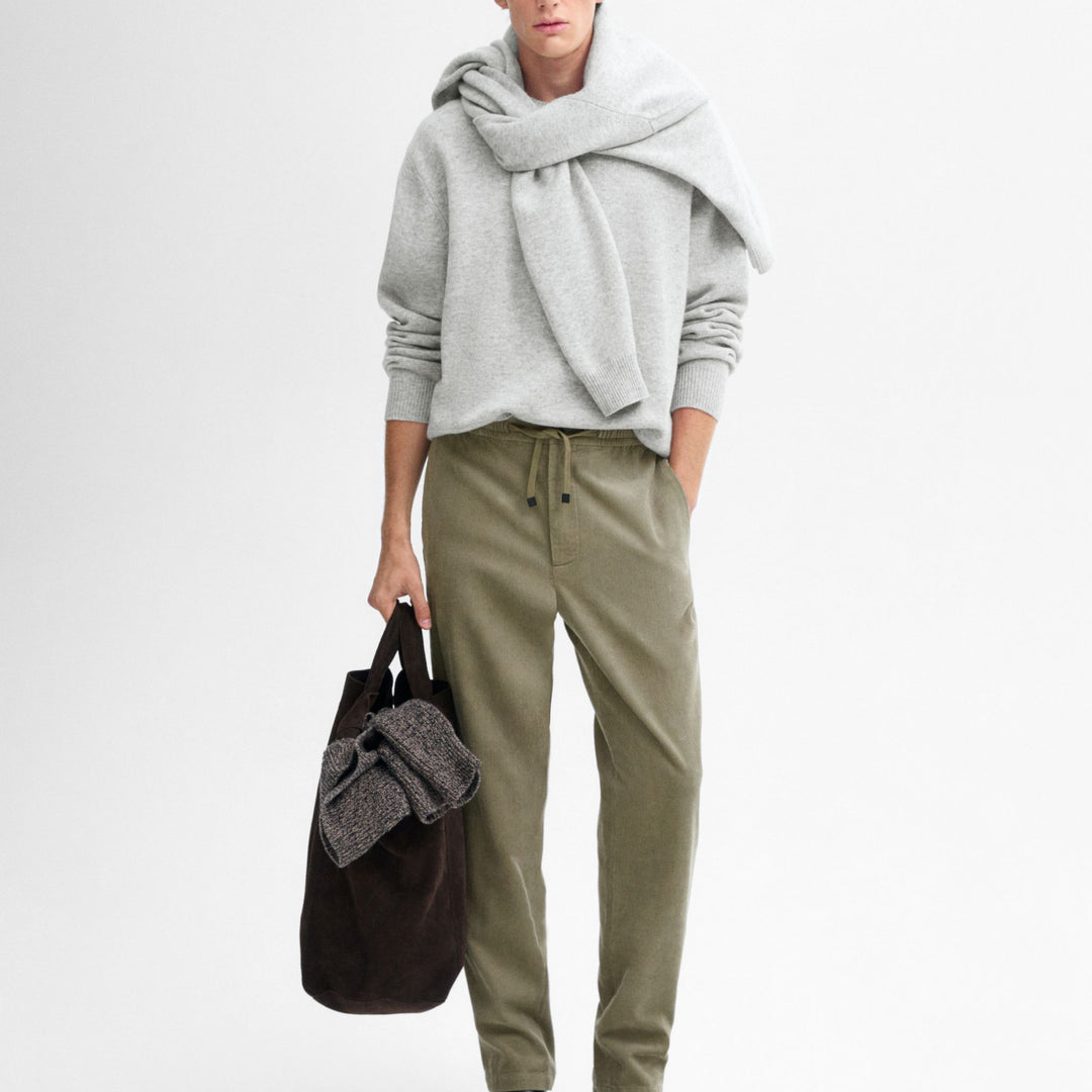 Moudda Massimo Dutti - Pantalon velours côtelé couleurs jogging coupe - Tunisie 8