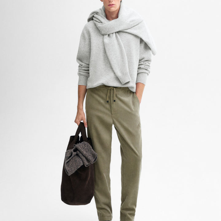 Moudda Massimo Dutti - Pantalon velours côtelé couleurs jogging coupe - Tunisie 8