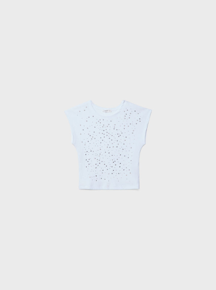 Moudda STRADIVARIUS - T-Shirt Mini Manches avec Clous - Tunisie 3