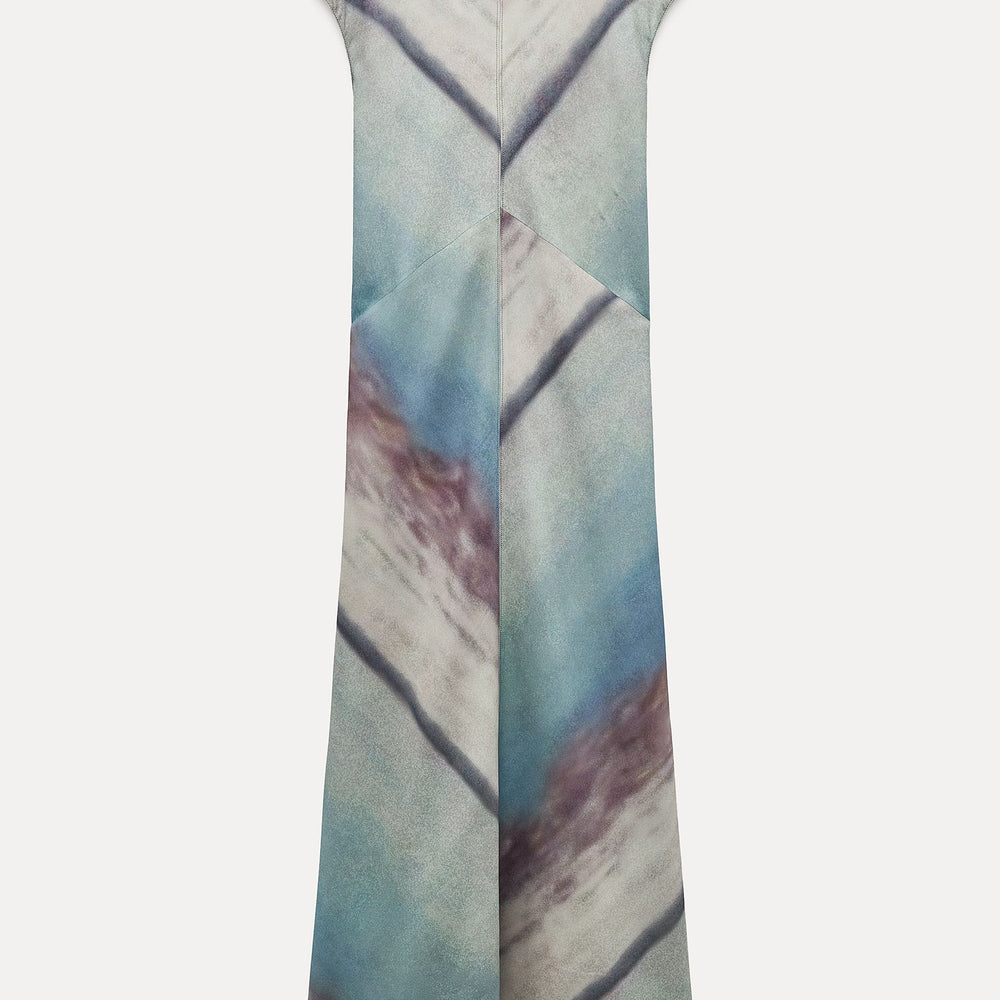 Moudda ZARA - Robe mi-longue volants imprimée manches tombantes - Tunisie 2