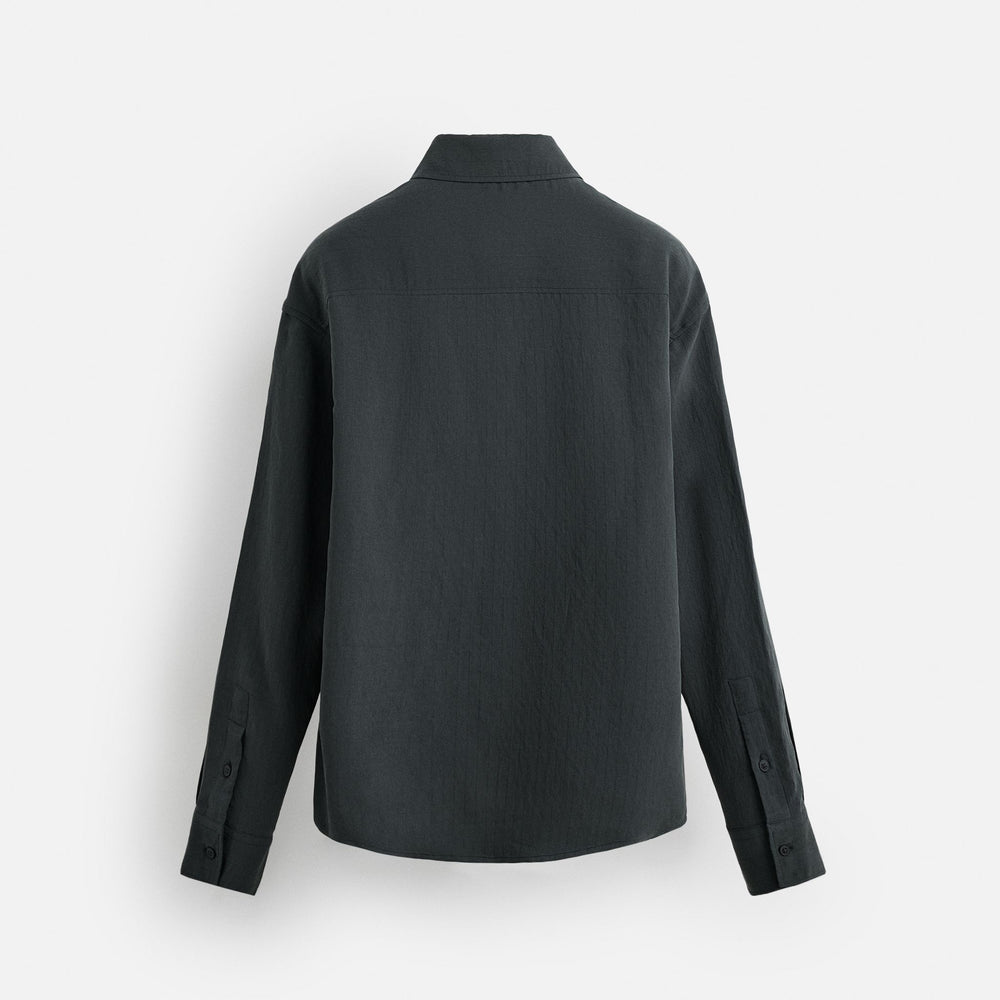 Moudda ZARA - Chemise Tencel (Gris Anthracite) - Tunisie 2
