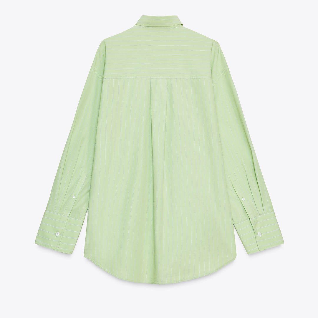 Moudda ZARA - Chemise Oversize Popeline - Rayures & Poche - Tunisie 2