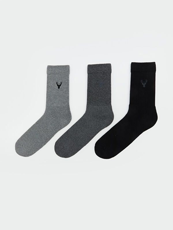 Moudda LC Waikiki - Chaussettes courtes Homme Mélange anthracite - Tunisie 1