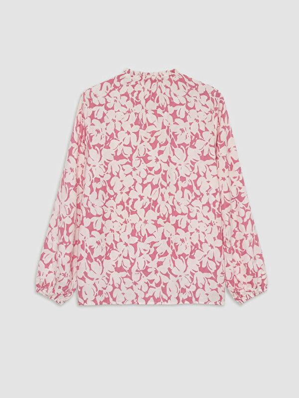 Moudda LC Waikiki - Chemisier (blouse) imprimé manches longues en tissu pour Femme couleur Rose imprimé - Tunisie 2