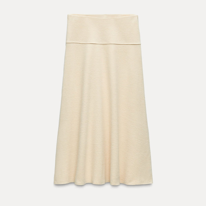 Moudda ZARA - Jupe mi-longue volume, toucher doux, couture ton sur ton - Tunisie 1