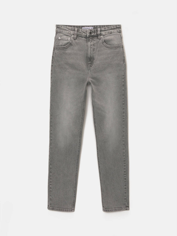 Moudda PULL & BEAR - Pantalon Mom Confort (Gris) - Tunisie 4