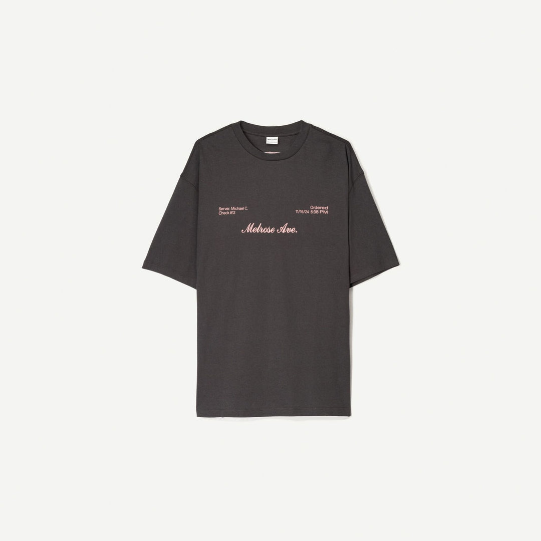 Moudda BERSHKA - T-Shirt Relax - Multiprint Lettrage + Broderie - Tunisie 1