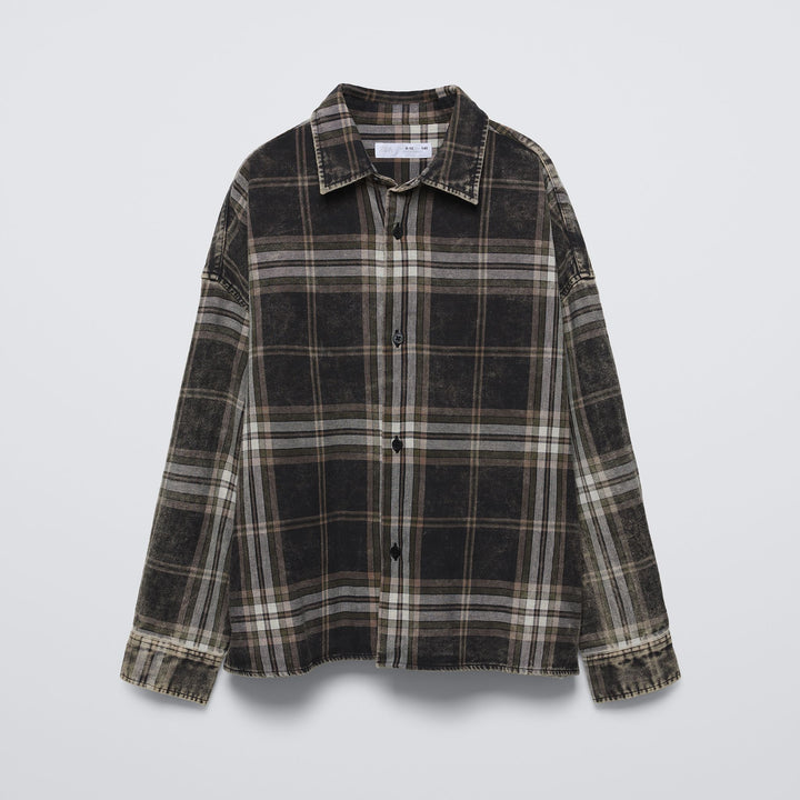 Moudda ZARA - Chemise manches longues carreaux, lavage acid - Tunisie 1