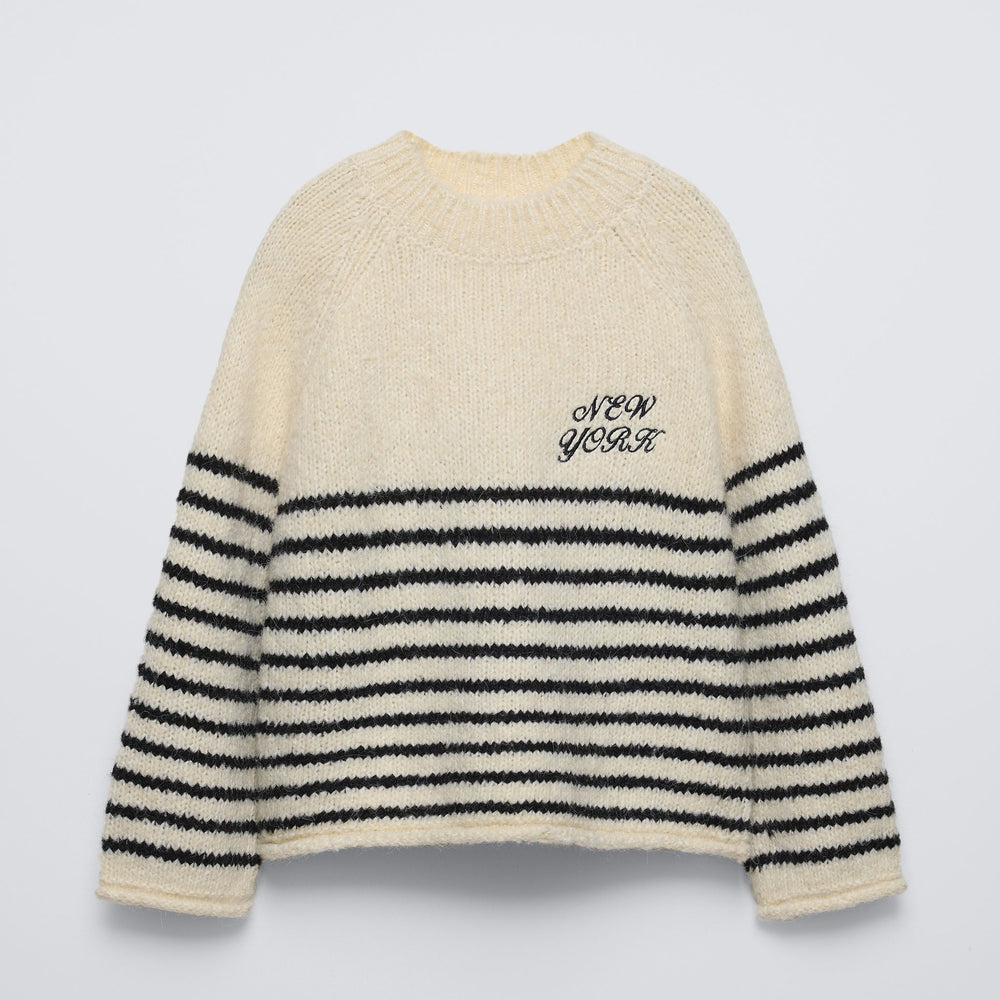 Moudda ZARA - Pull rayé brodé - Tunisie 2