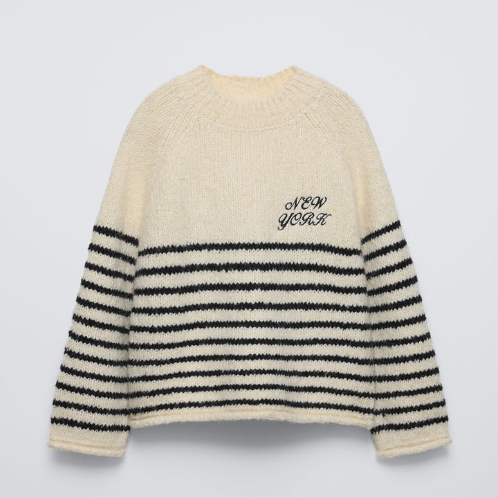 Moudda ZARA - Pull rayé brodé - Tunisie 2