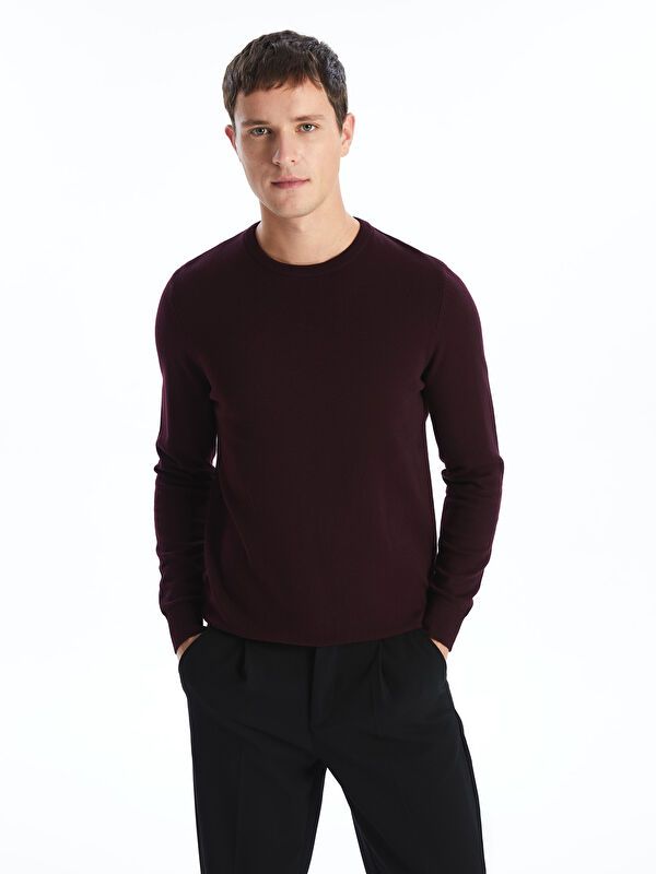 Moudda LC Waikiki - Pull en tricot Homme Bordeaux - Tunisie 1