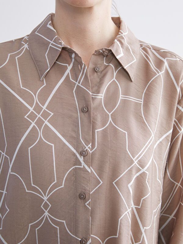 Moudda LC Waikiki - Chemise imprimée tissée cv à manches longues pour Femmes - Tunisie 3