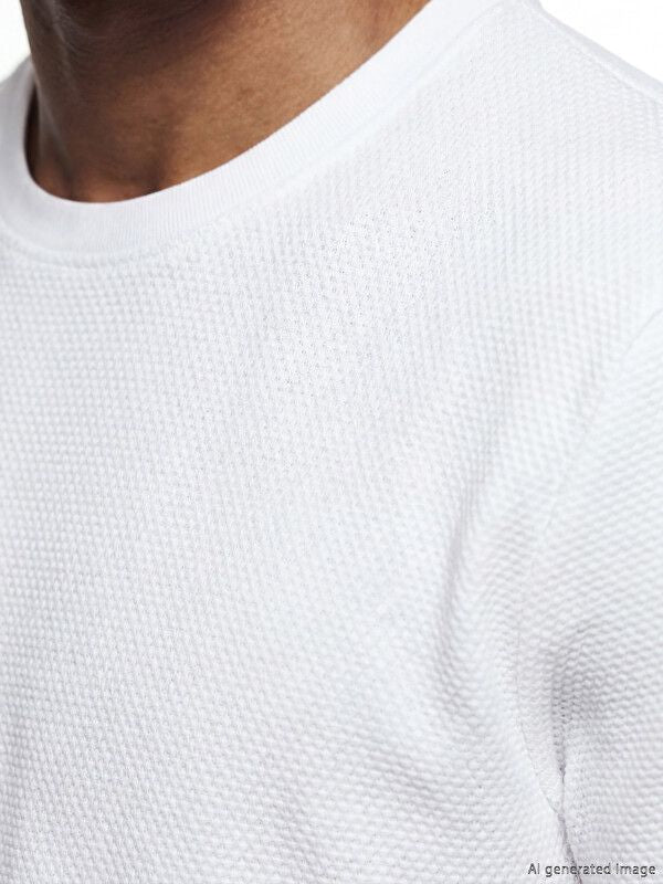Moudda LC Waikiki - T-shirt manches courtes en jersey pour Homme couleur Blanc - Tunisie 3