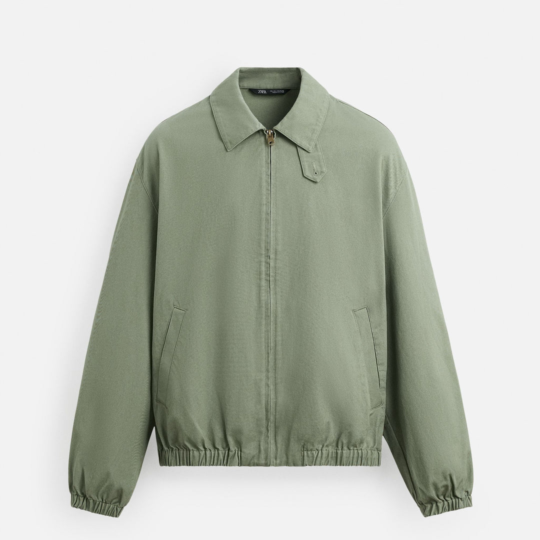 Moudda ZARA - Veste Bomber - Coton (Chambray & Vert) - Tunisie 1