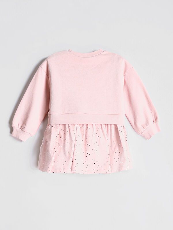 Moudda LC Waikiki - Robe en jersey manches longues Fille Rose - Tunisie 2