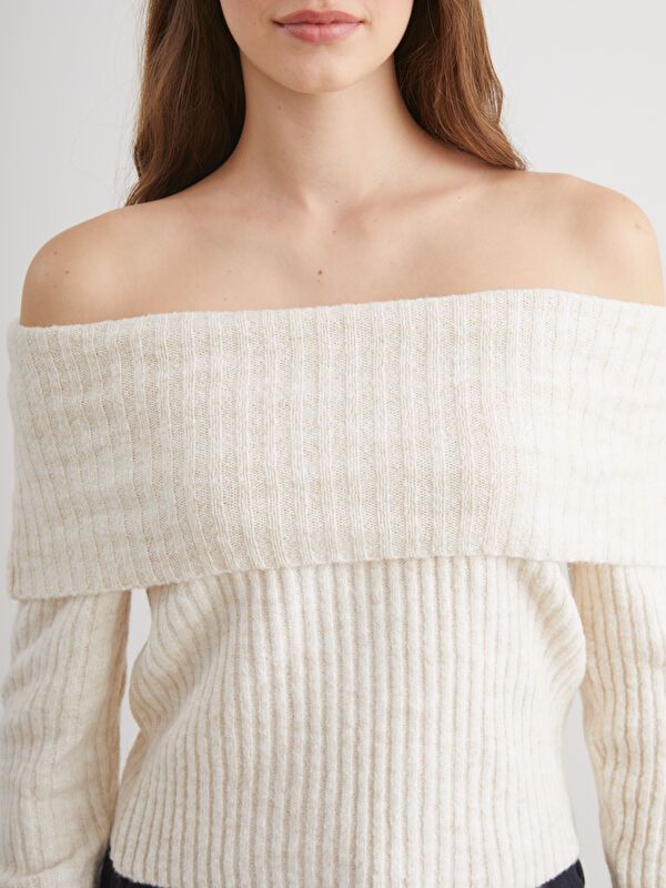 Moudda LC Waikiki - Pull en tricot Femme Ecru - Tunisie 3