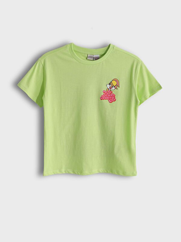 Moudda LC Waikiki - Body jersey manches courtes licence Fille Vert pastel - Tunisie 1