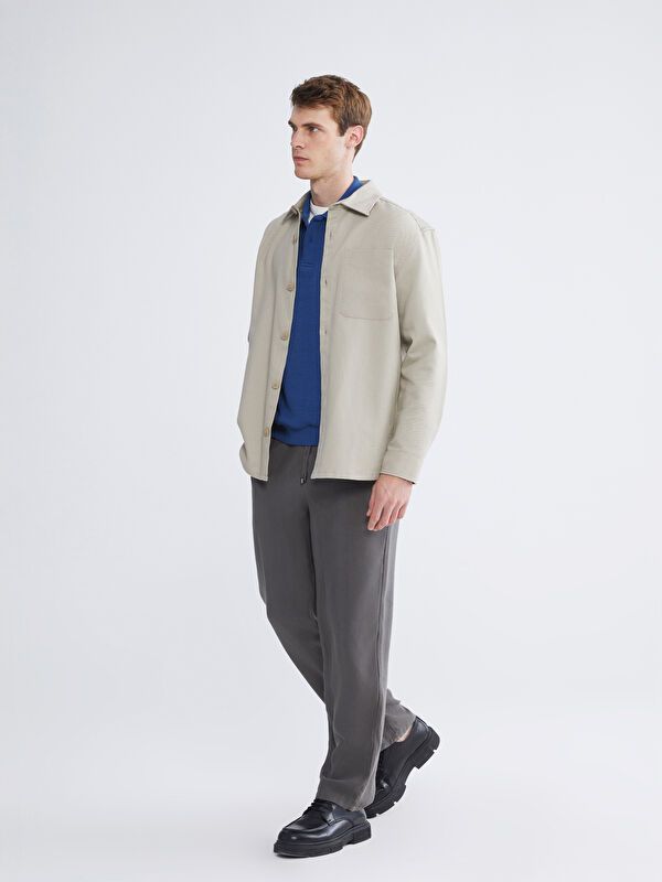 Moudda LC Waikiki - Veste-chemise tissée Homme Beige - Tunisie 2