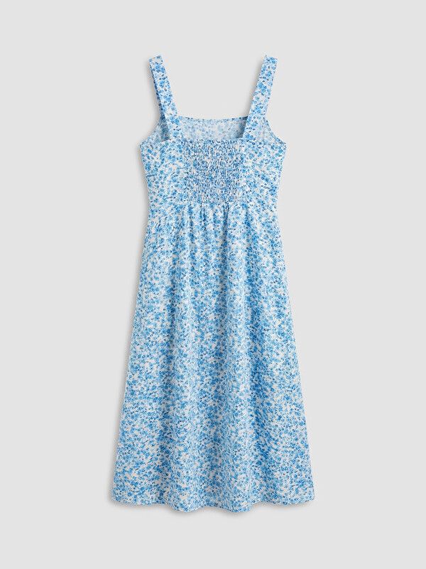 Moudda LC Waikiki - Robe manches courtes en tissu pour Femme couleur Bleu imprimé - Tunisie 2