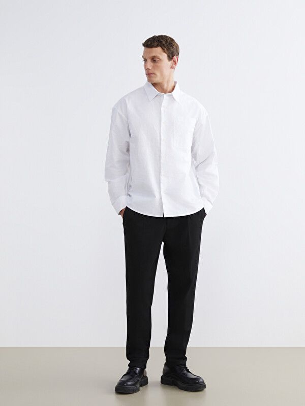 Moudda LC Waikiki - Chemise manches longues en tissu pour Homme couleur Écru - Tunisie 2