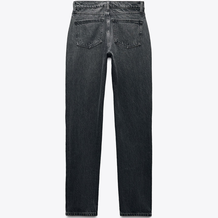 Moudda ZARA - Pantalon Droit - Taille Basse & Noir Lavé - Tunisie 2