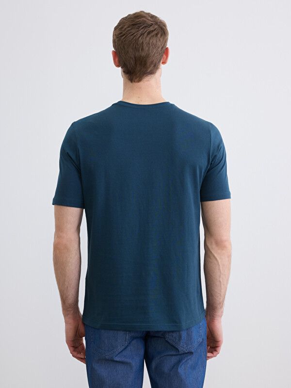 Moudda LC Waikiki - T-shirt imprimé manches courtes en jersey pour Homme couleur Bleu pétrol - Tunisie 4