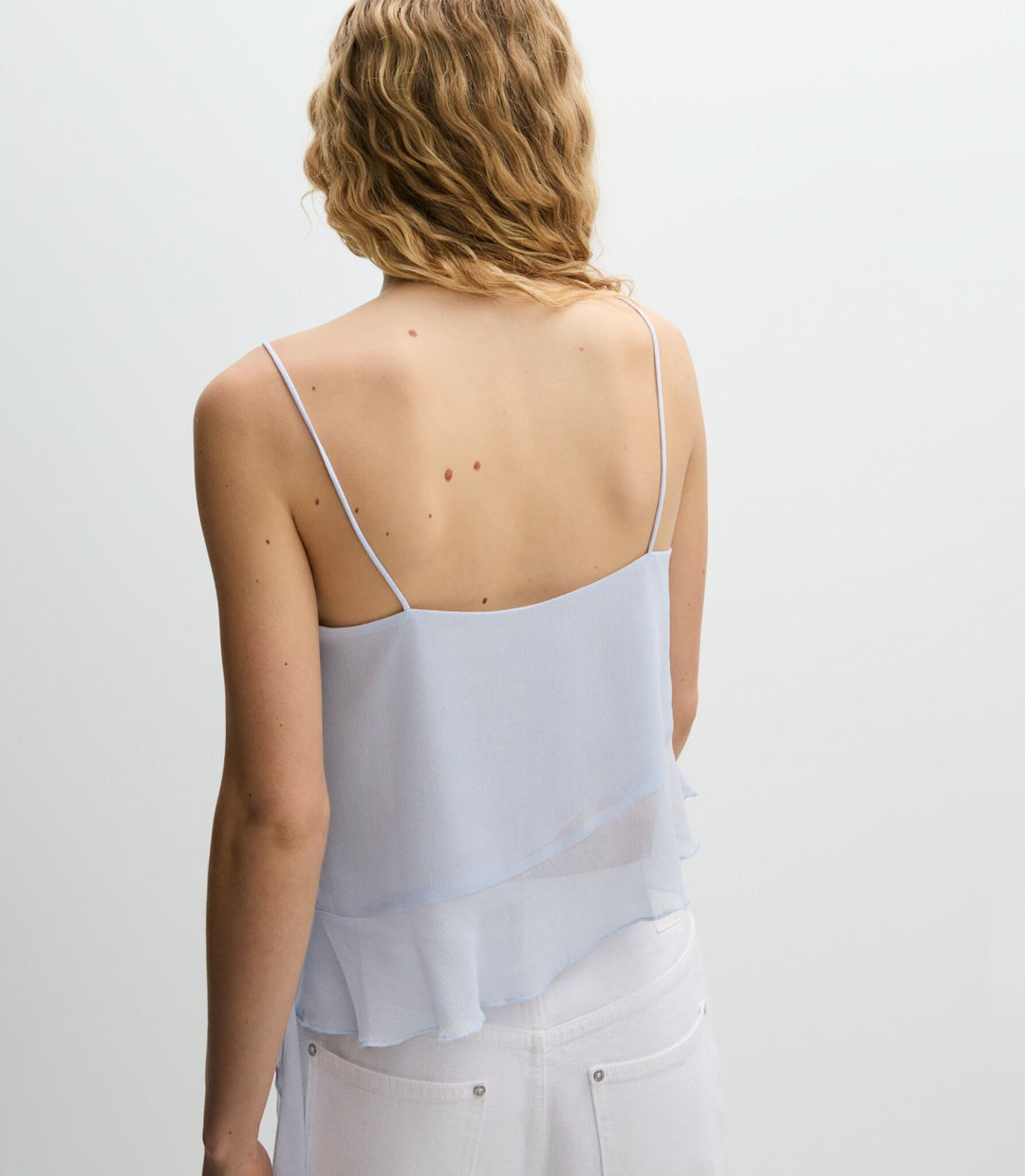 Moudda Lefties - Top Bretelles - Ruffles Chiffon Bohémien Romantique - Tunisie 5