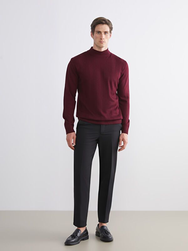 Moudda LC Waikiki - Pull en tricot couleur Bordeaux pour hommes - Tunisie 2