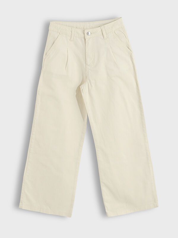 Moudda LC Waikiki - Pantalon tissé Fille Ecru - Tunisie 1