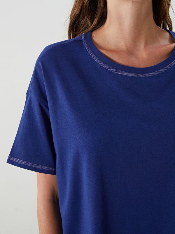 Moudda LC Waikiki - Chemise de nuit Femme Bleu marine claire - Tunisie 3