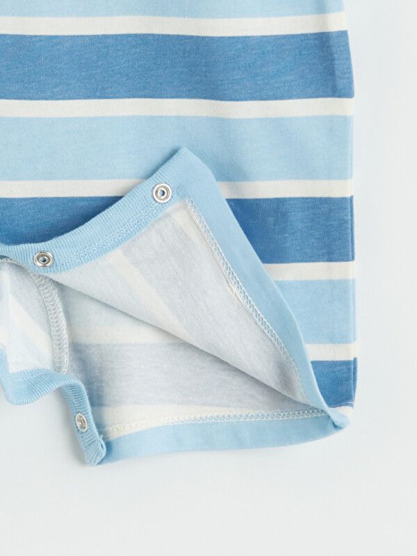Moudda LC Waikiki - Combinaison bébé manches courtes en jersey pour Garçon couleur Bleu imprimé - Tunisie 6