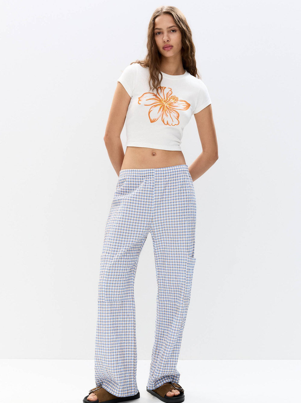 Moudda PULL & BEAR - Pantalon Pacific - Vichy Bicolore - Tunisie 2