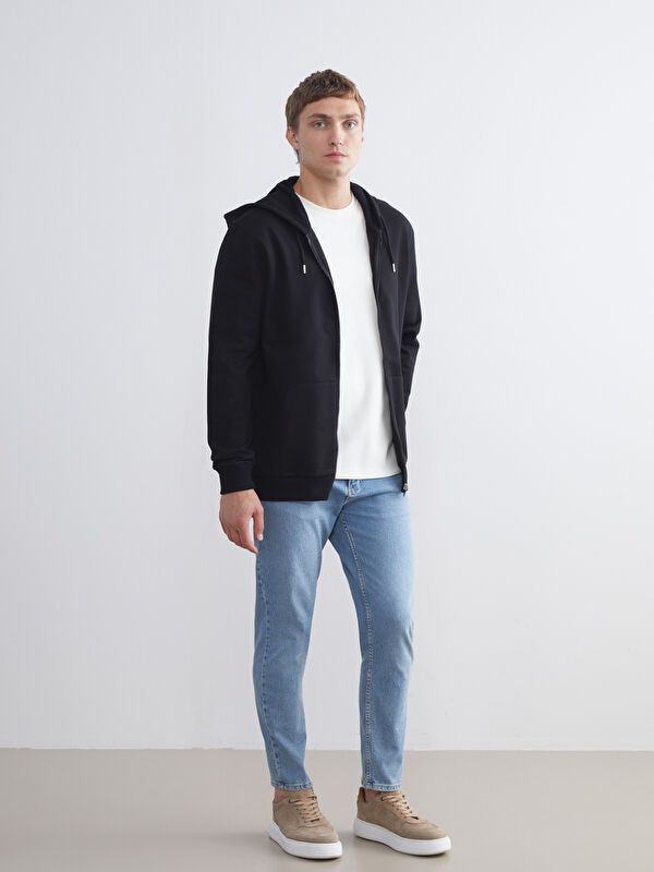 Moudda LC Waikiki - Cardigan jersey basique Homme Noir - Tunisie 2