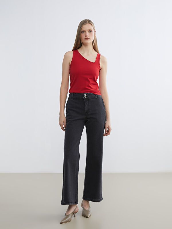 Moudda LC Waikiki - Jean basique en denim couleur Rodeo gris pour femmes - Tunisie 1