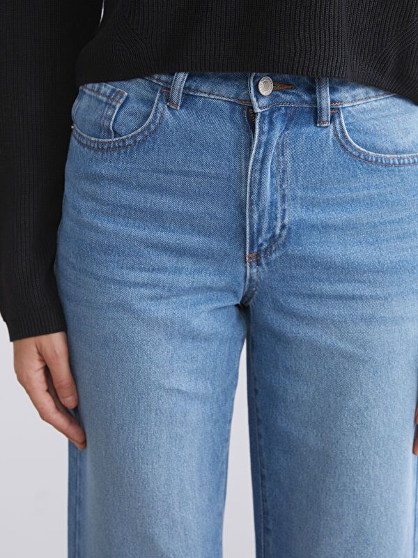 Moudda LC Waikiki - Pantalon jean tissé basique Femme Rodéo mid indigo - Tunisie 3