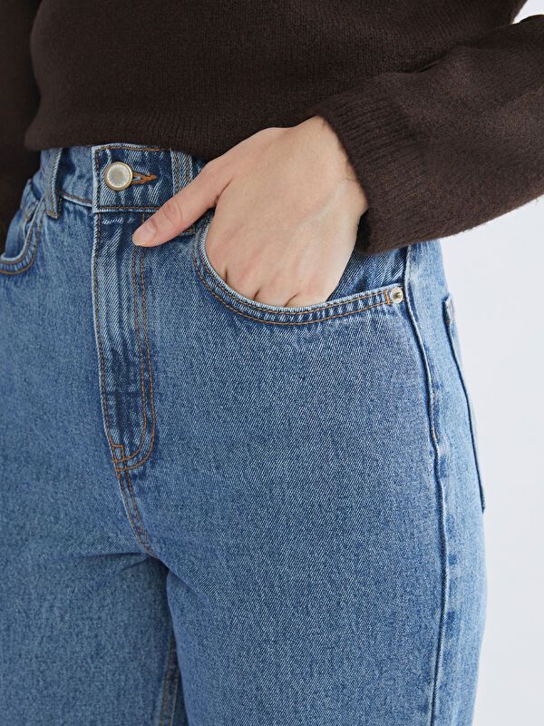 Moudda LC Waikiki - Pantalon jean tissé basique Femme Rodéo mid indigo - Tunisie 3