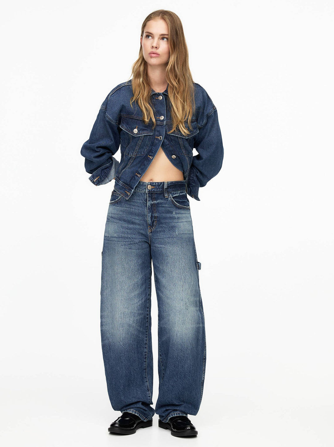 Moudda PULL & BEAR - Pantalon Denim Carpenter Ballon - Tunisie 7