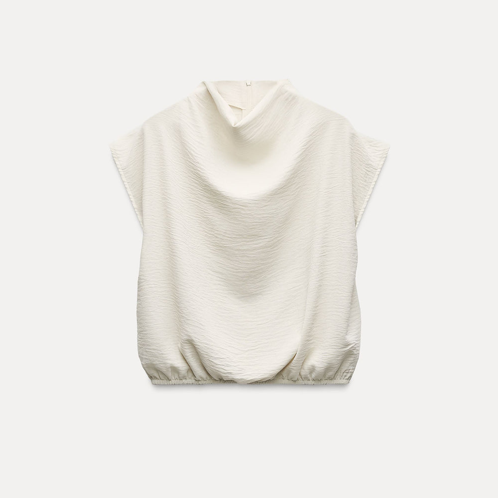 Moudda ZARA - Top ballon décolleté drapé coordonné - Tunisie 2