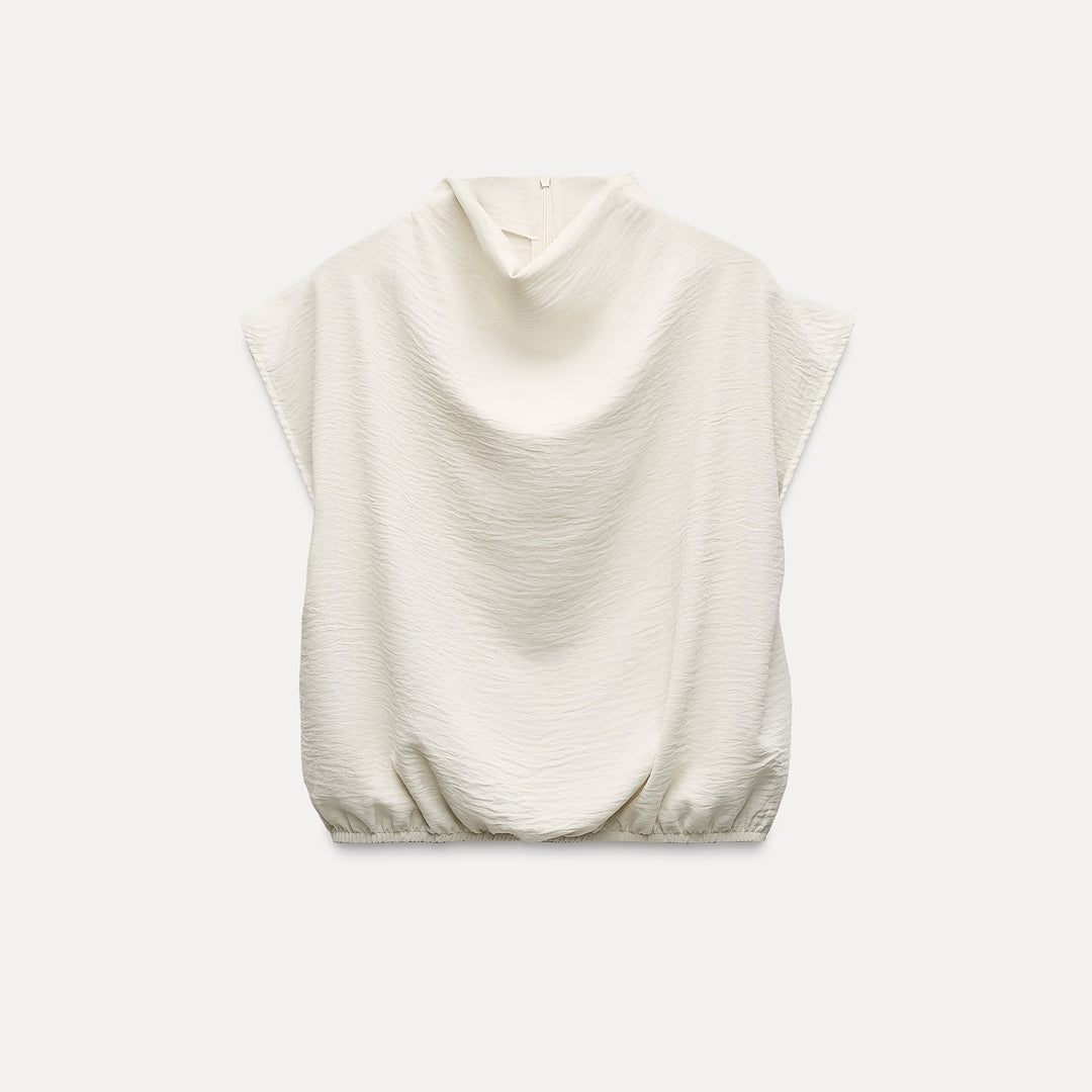 Moudda ZARA - Top ballon décolleté drapé coordonné - Tunisie 2